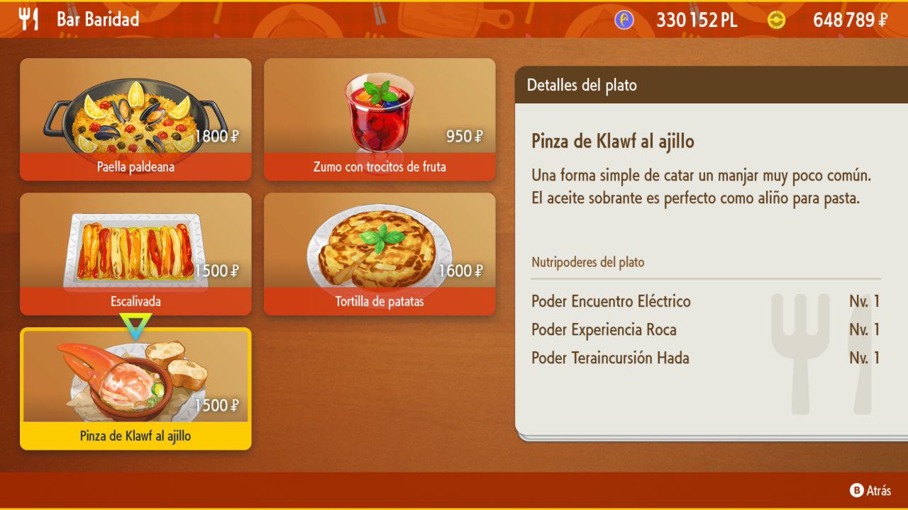 Un bar con comida española donde destaco que puedes comprarte una paella o una tortilla