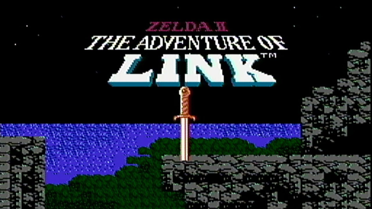 Imagen de Zelda 2, la pantalla de inicio